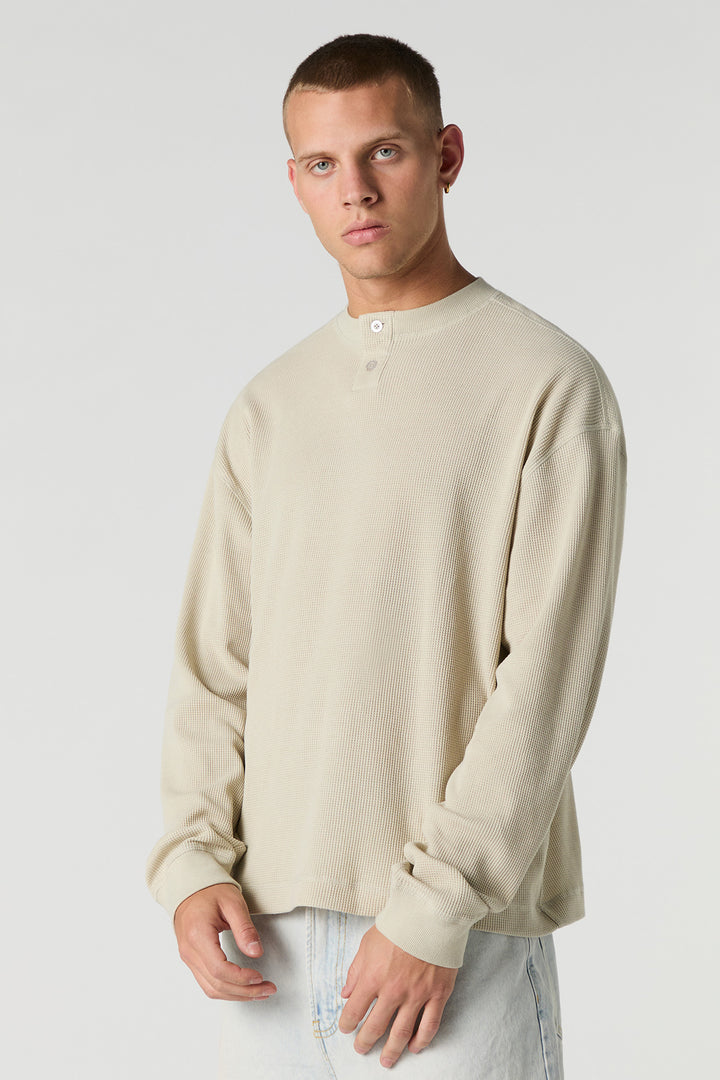 Thermal Knit Henley Top
