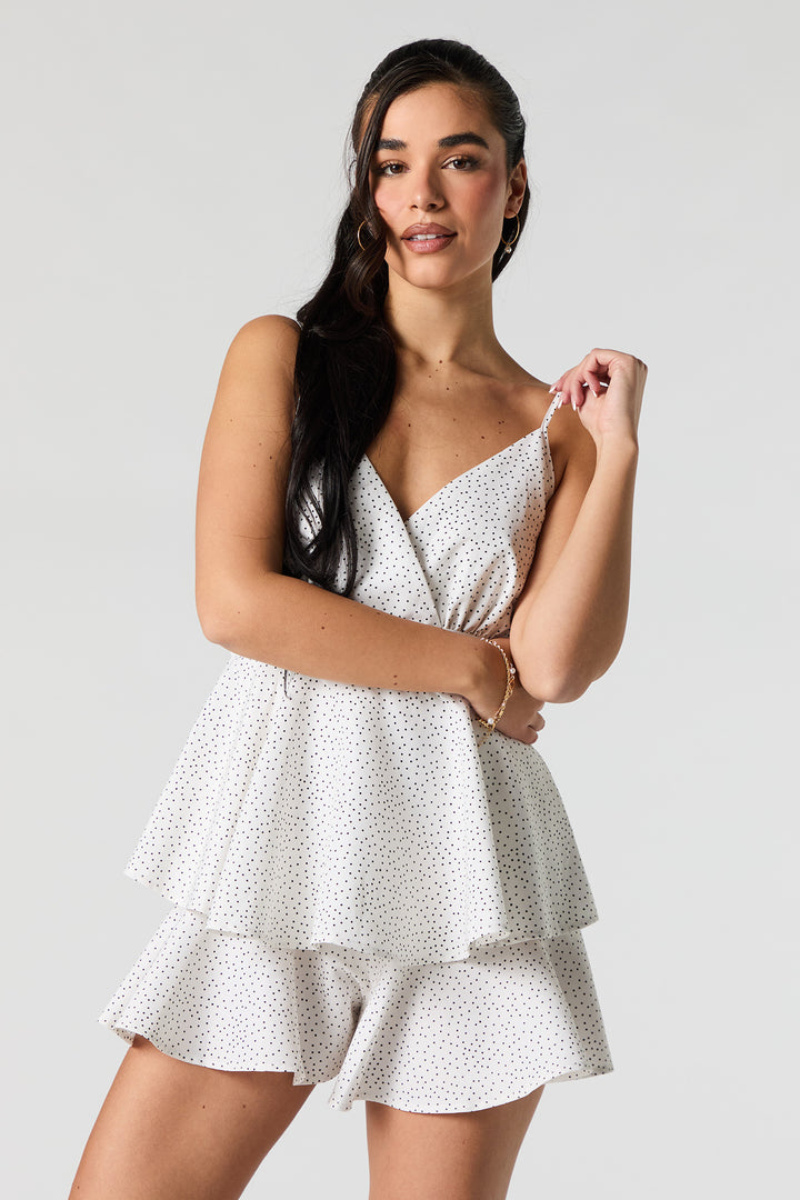 Surplice Tiered Romper