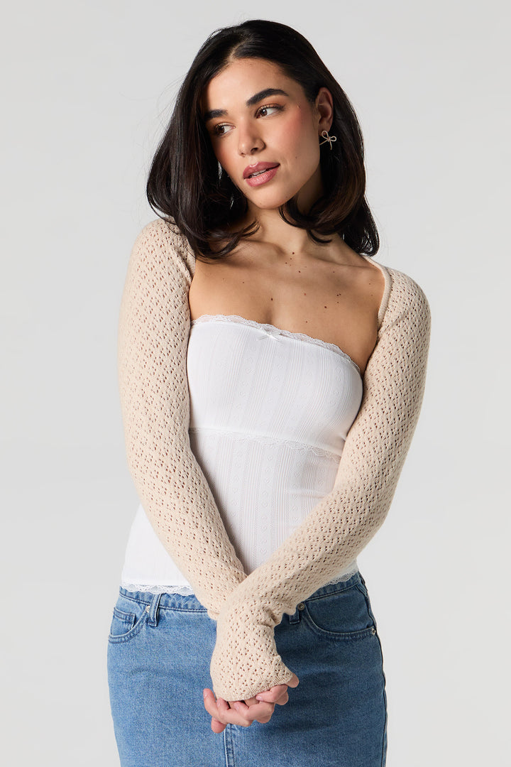 Boléro en tricot de pointelle