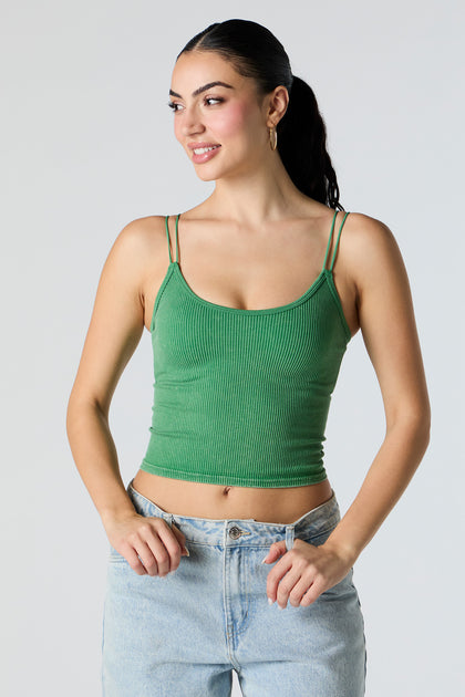 Seamless Ribbed Double Strap Cami