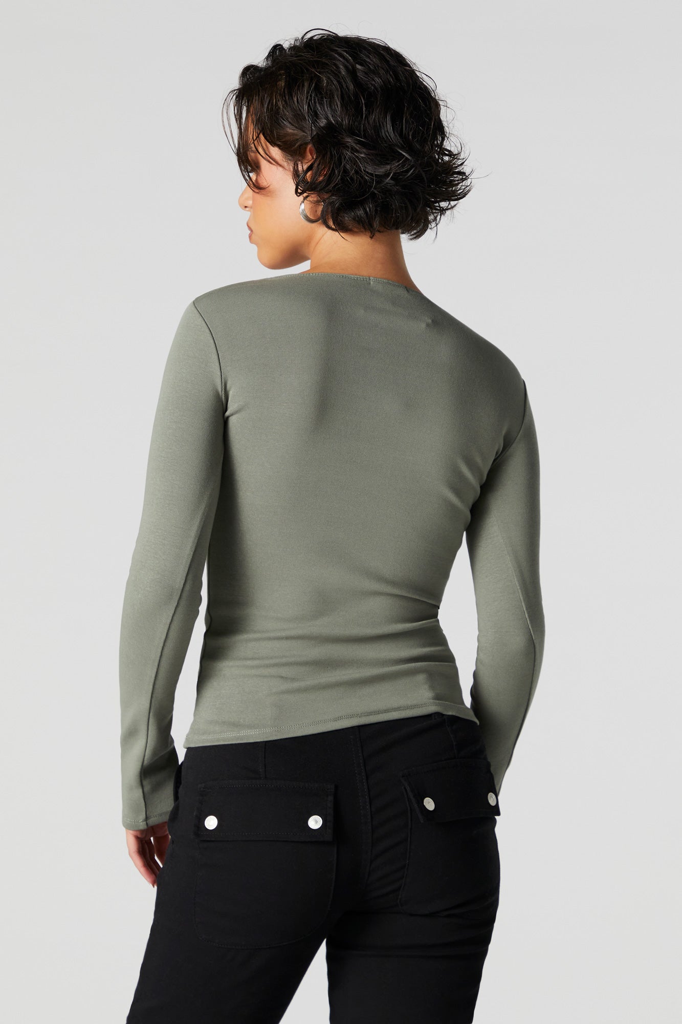 Square Neck Long Sleeve Top – Urban Planet