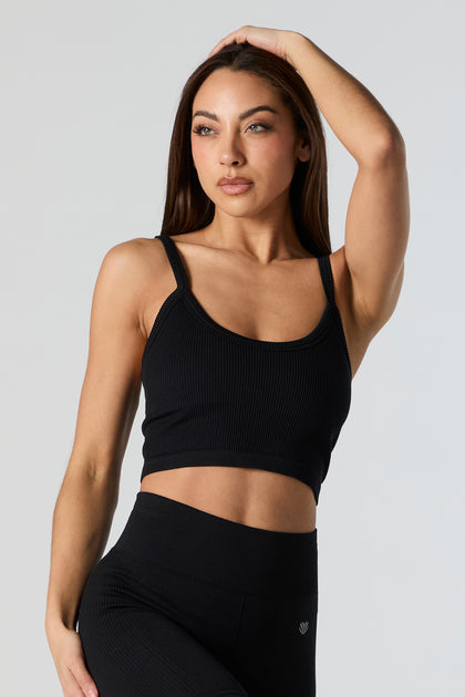 Active Seamless Ribbed Scoop Neck Tank
