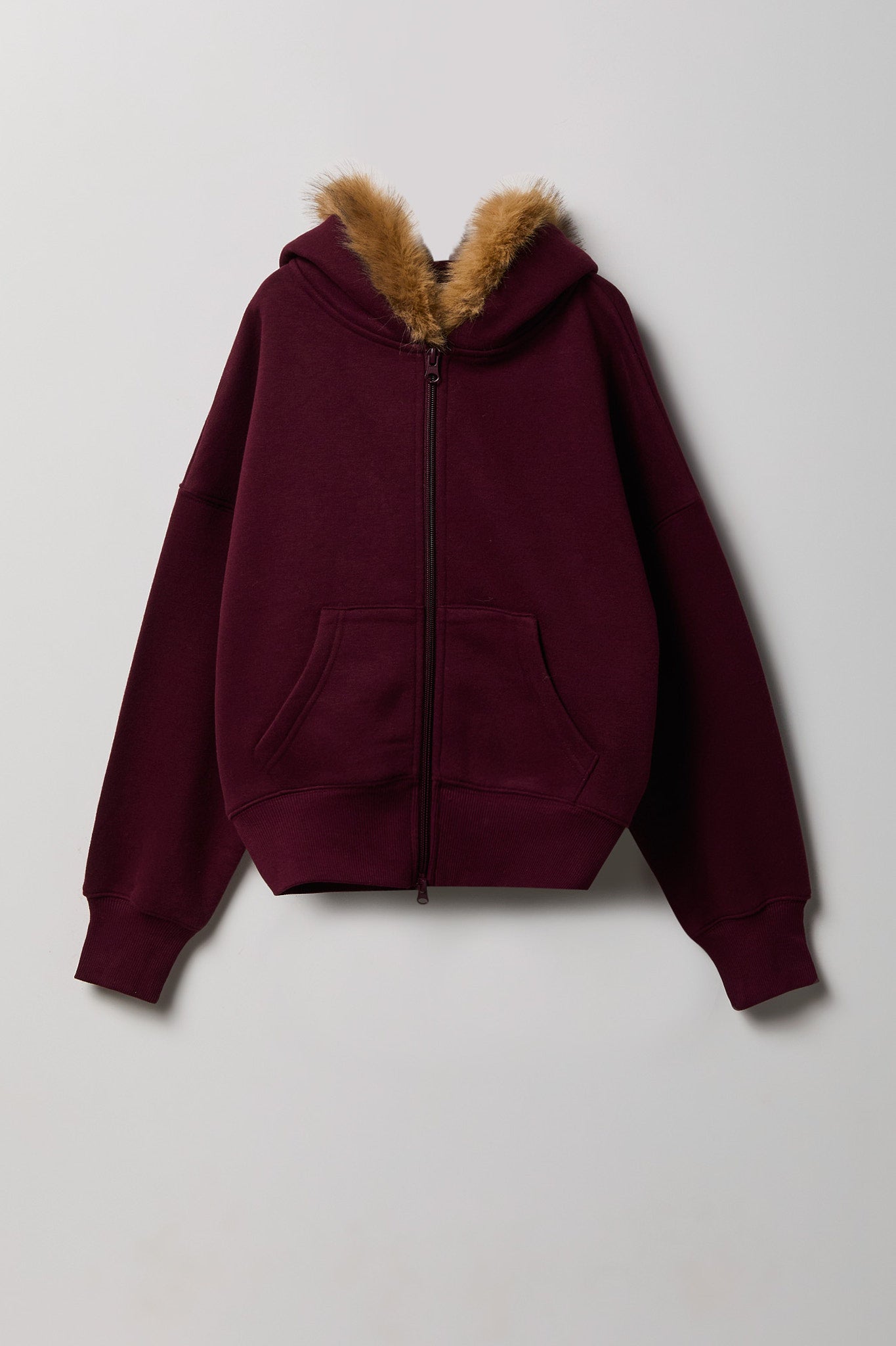 Girls Luxe Fleece Faux Fur Trim Zip Hoodie – Urban Planet