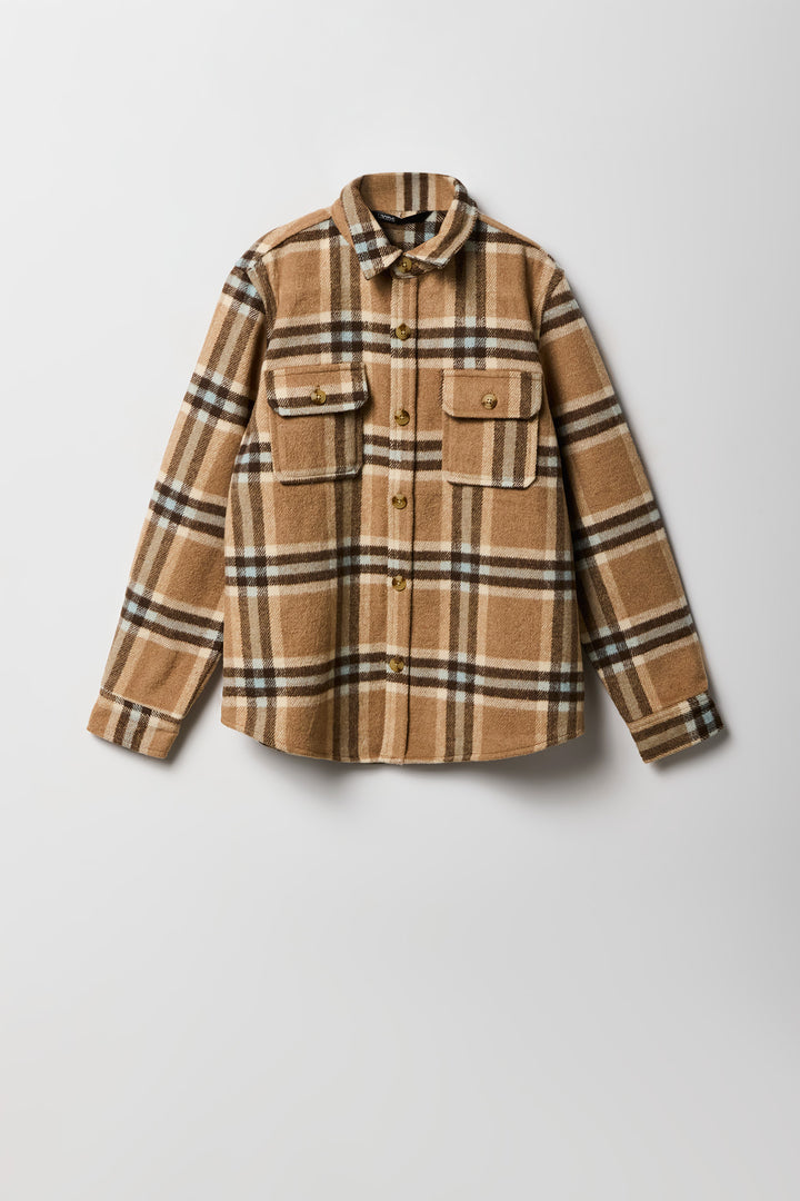 Boys Plaid Shacket