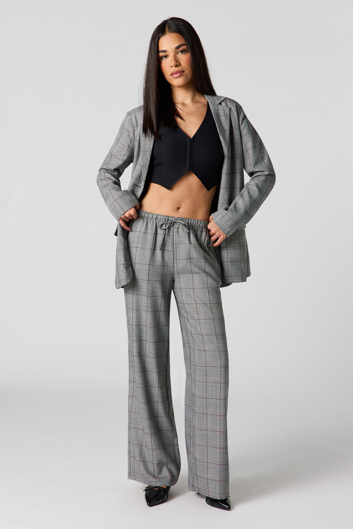 Drawstring Wide Leg Dress Pant