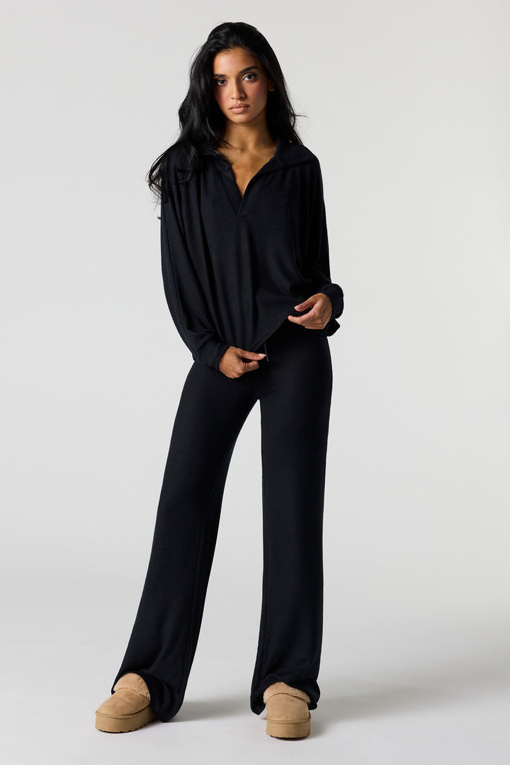 Pantalon à jambe large avec taille coulissante