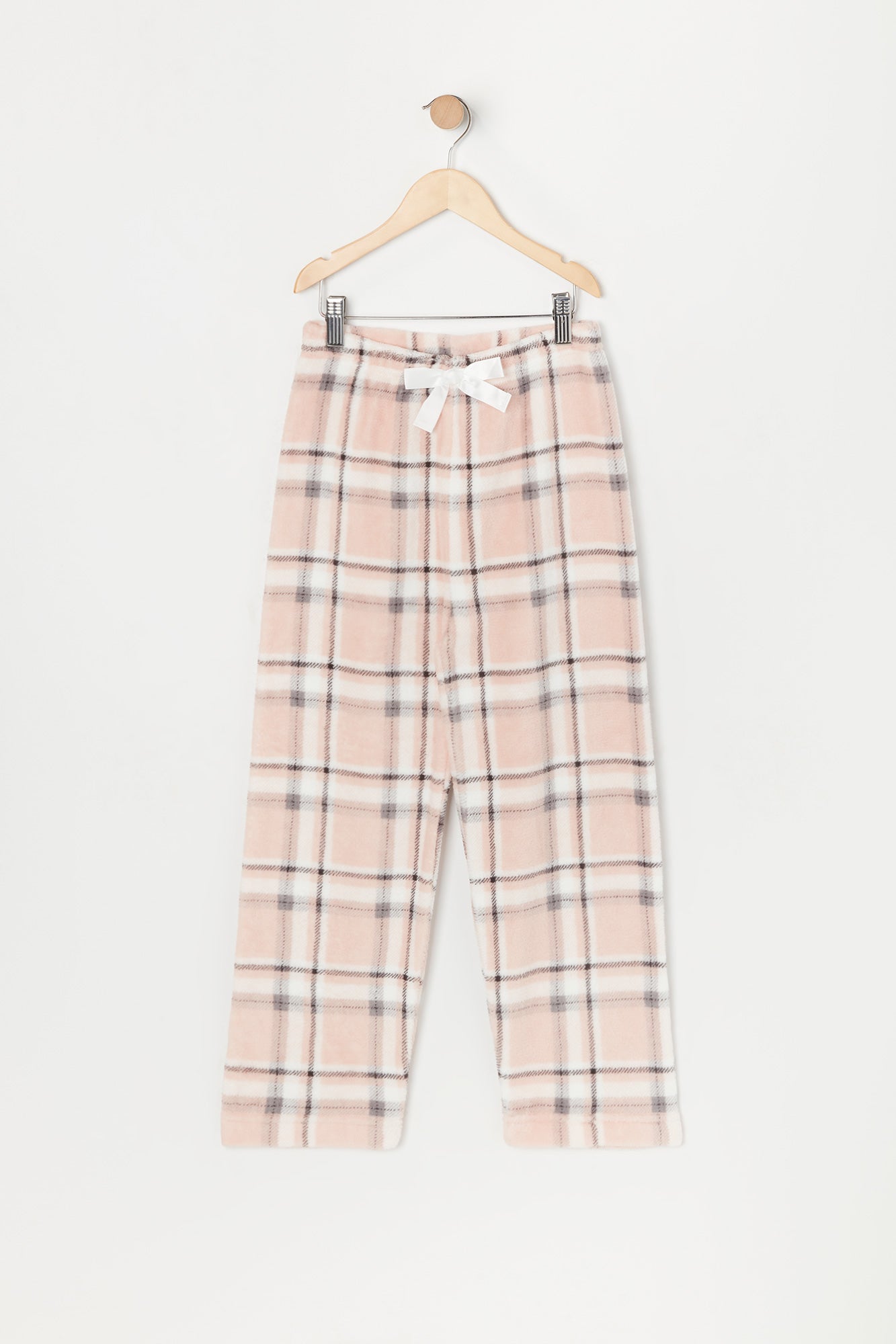 Women's Small Pink Plaid Fleece Pajama Pants