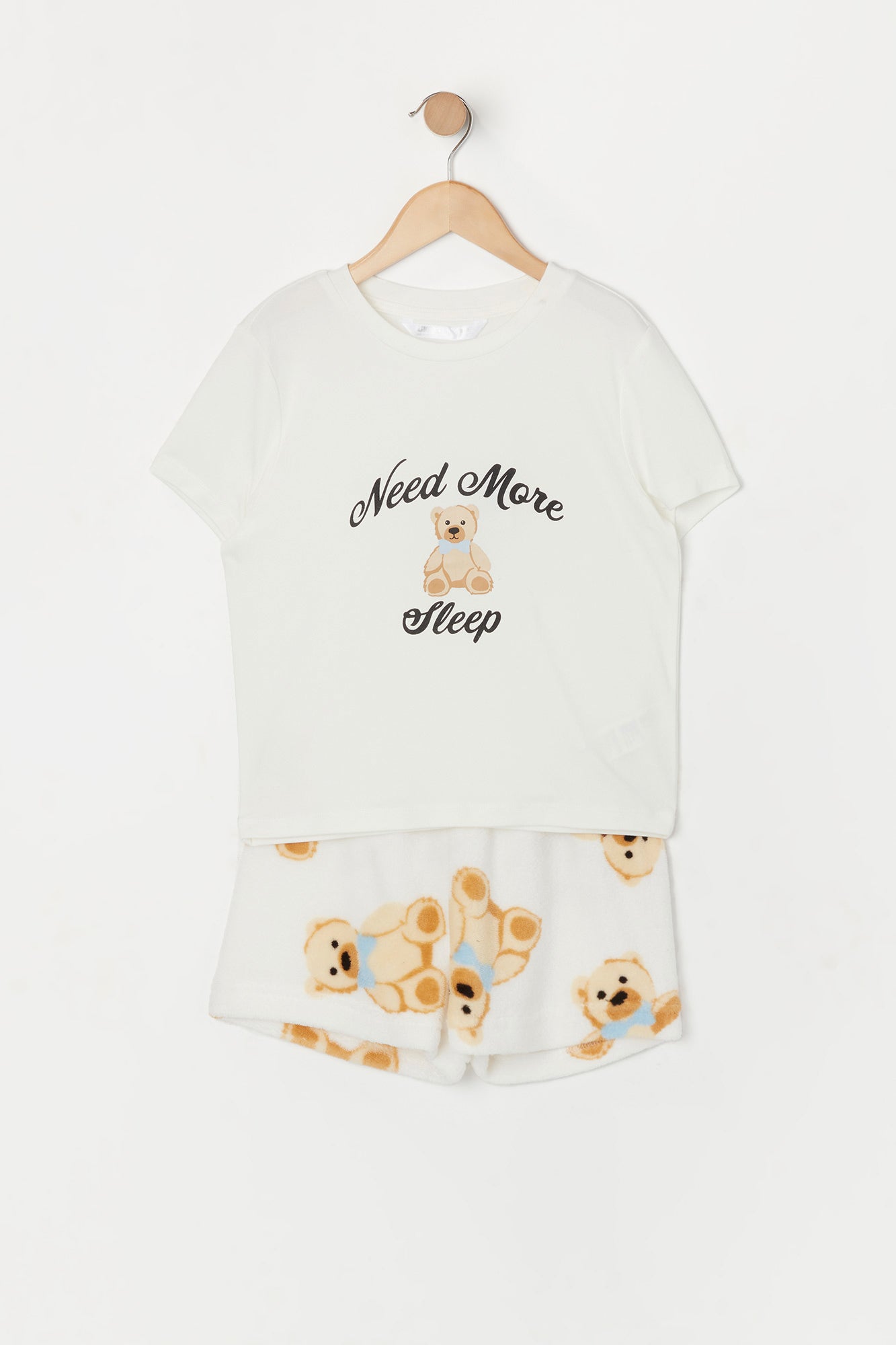 Girls Cloud Bear Print Plush Pajama Pant – Urban Planet
