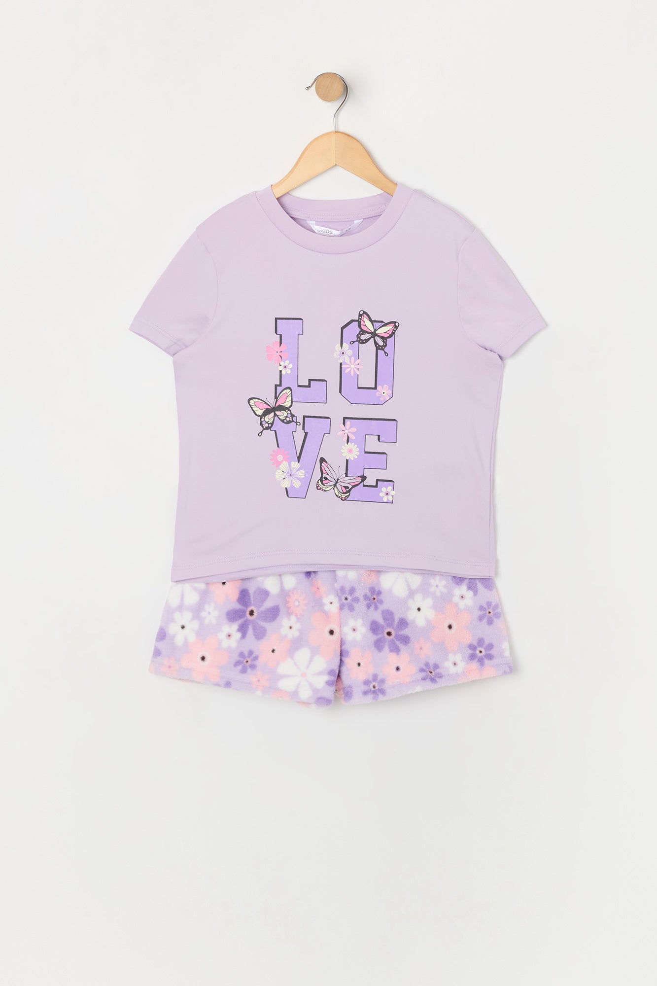 Girls Breakfast Graphic Plush 2 Piece Pajama Set – Urban Planet