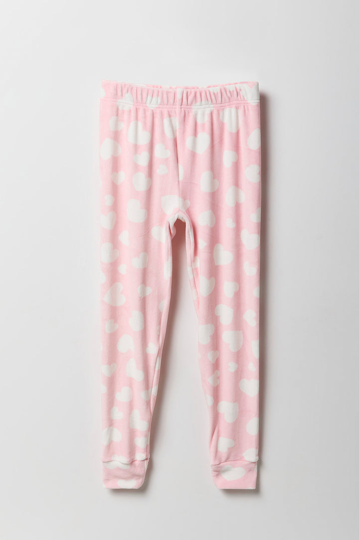 Pantalon de pyjama en peluche imprimé pour fille
