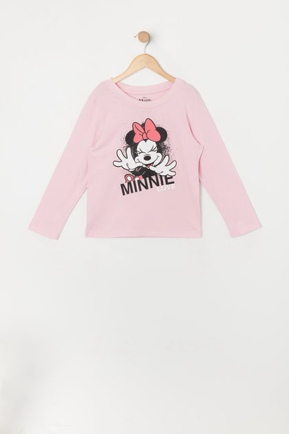 Girls Minnie Graphic Long Sleeve Top