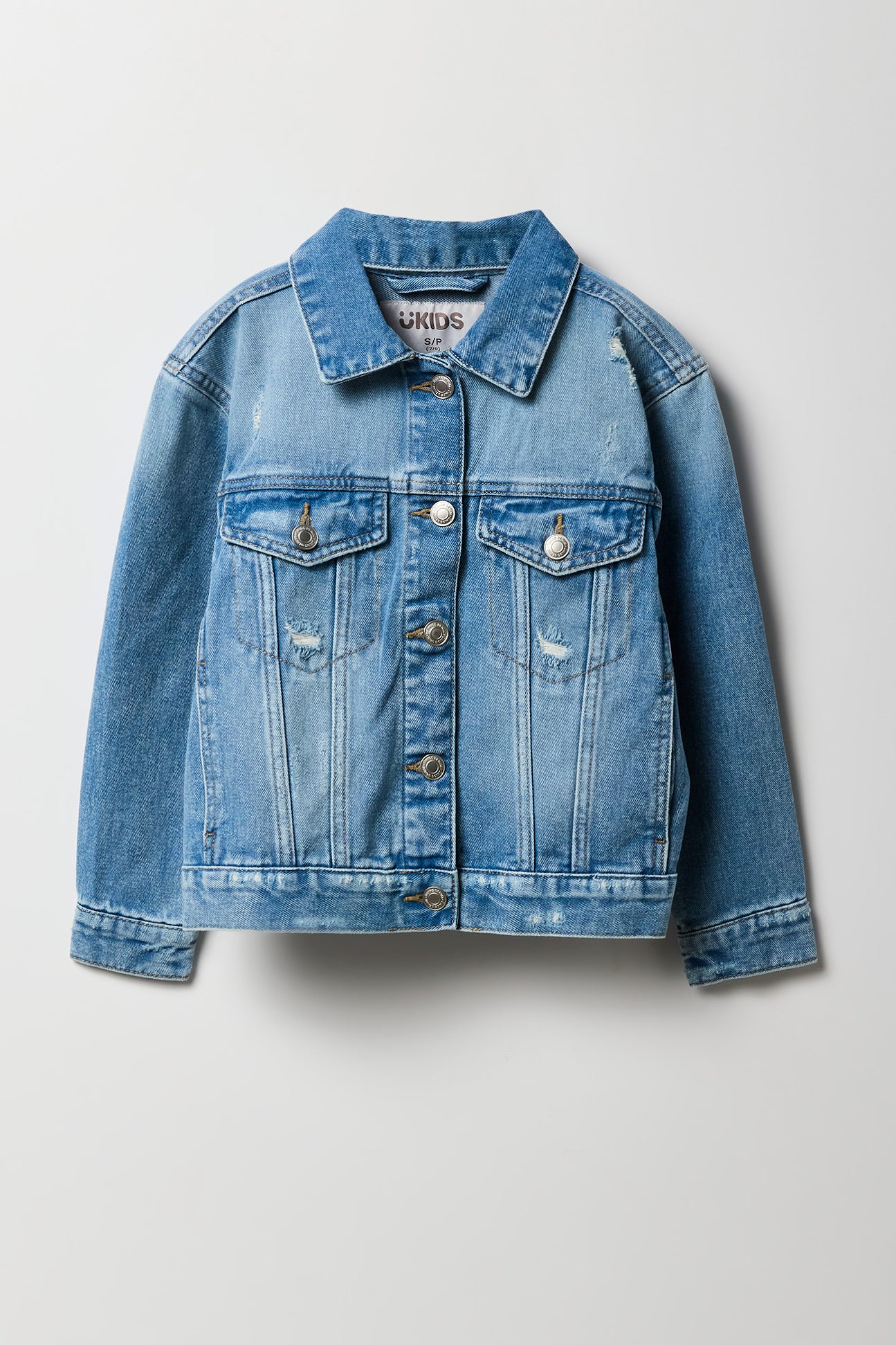Veste Jean Fille NOROZE | Denim Côtelé | Manches Longues Boutonnée | 85% Coton | Taille Unique