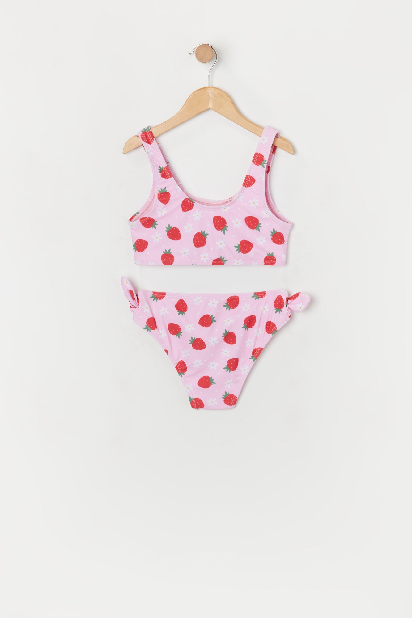 Pepita Makani girl's two-piece printed swimsuit in pink