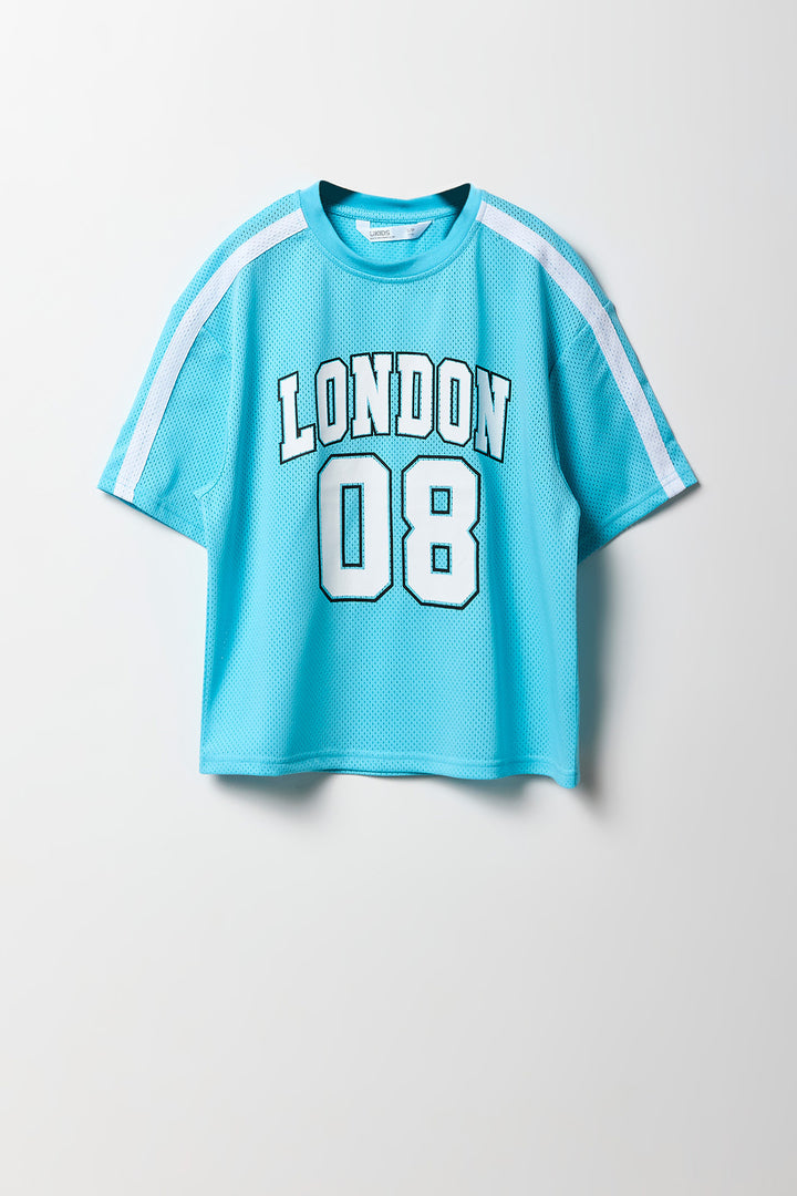 Girls Active City Graphic Mesh Oversized T-Shirt