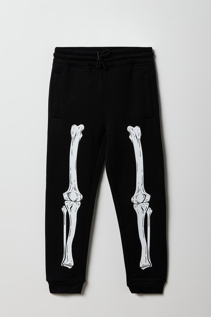 Boys Skeleton Graphic Fleece Jogger