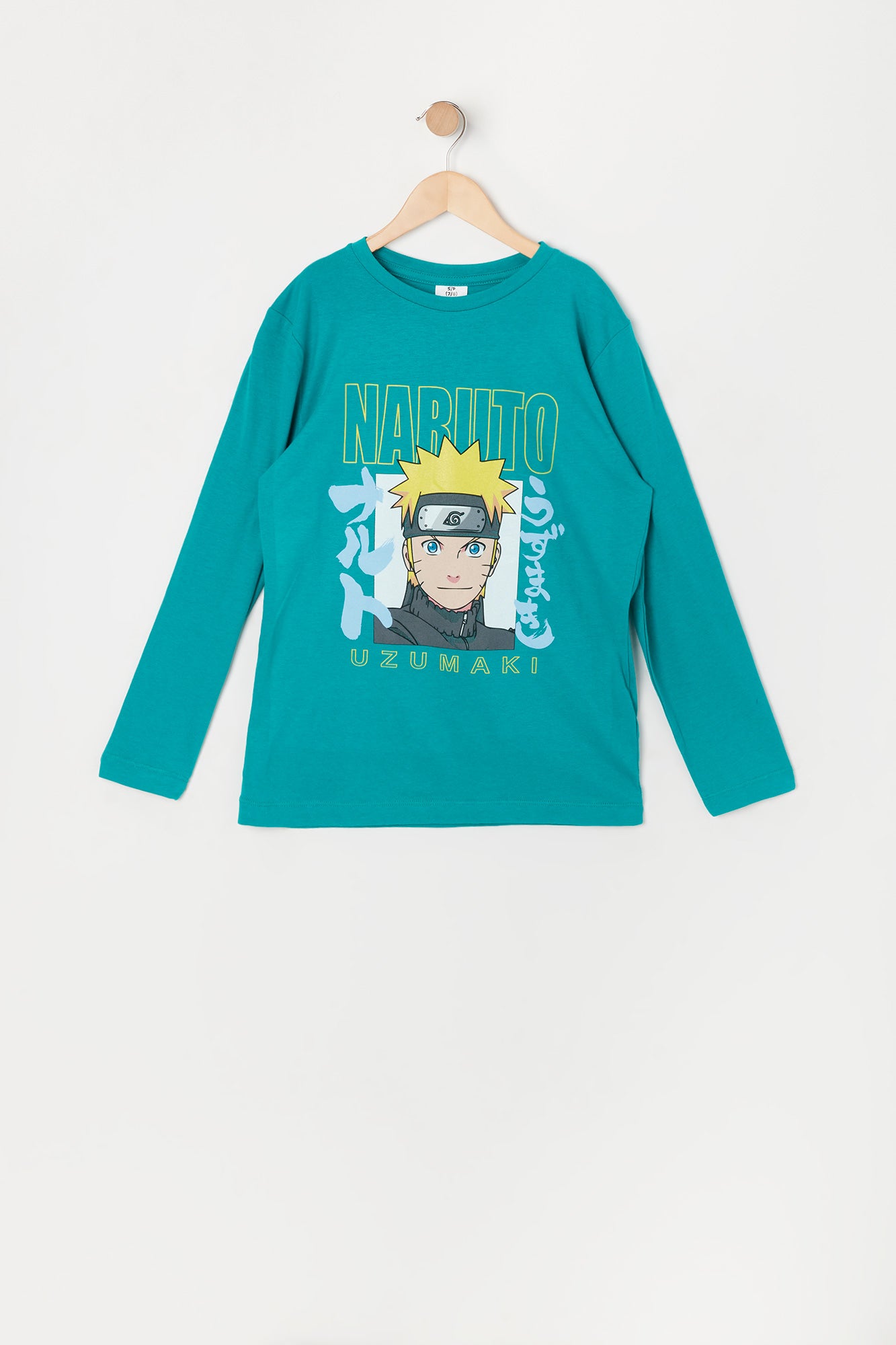 Long Sleeve Naruto® Uzumaki Top for Boys - grey