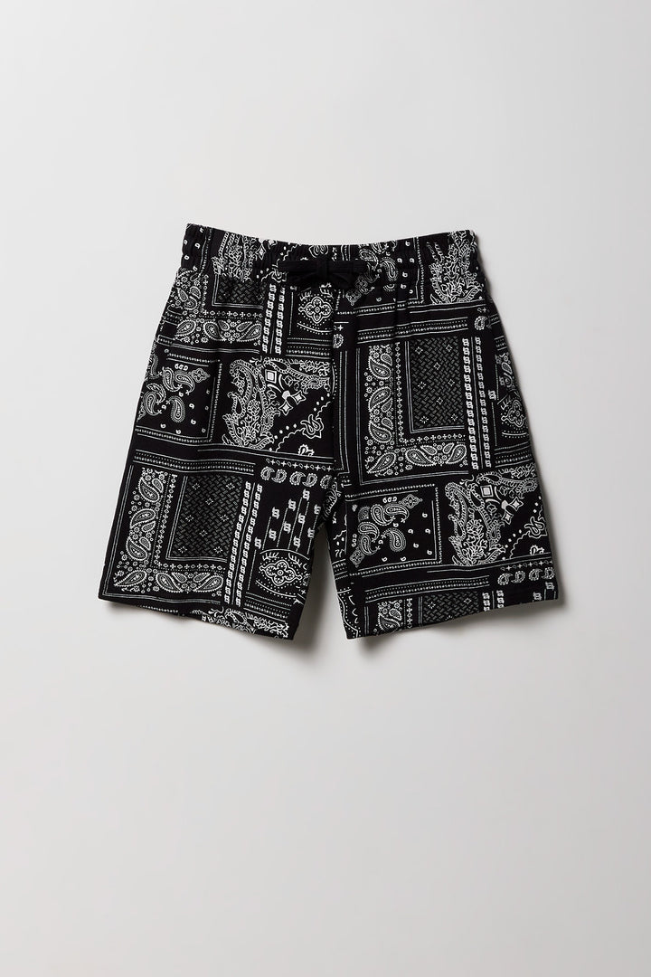 Short en molleton avec motif bandana pour garçon