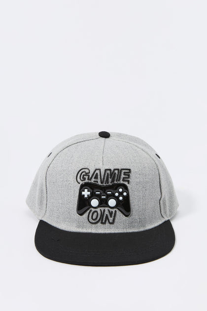 Boys Game On 3D Embroidered Snapback Hat