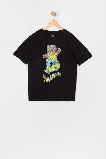 Boys Freestyle Bear Graphic T-Shirt