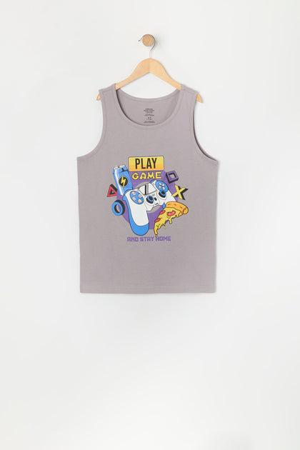 Boys Play Games Graphic Tank