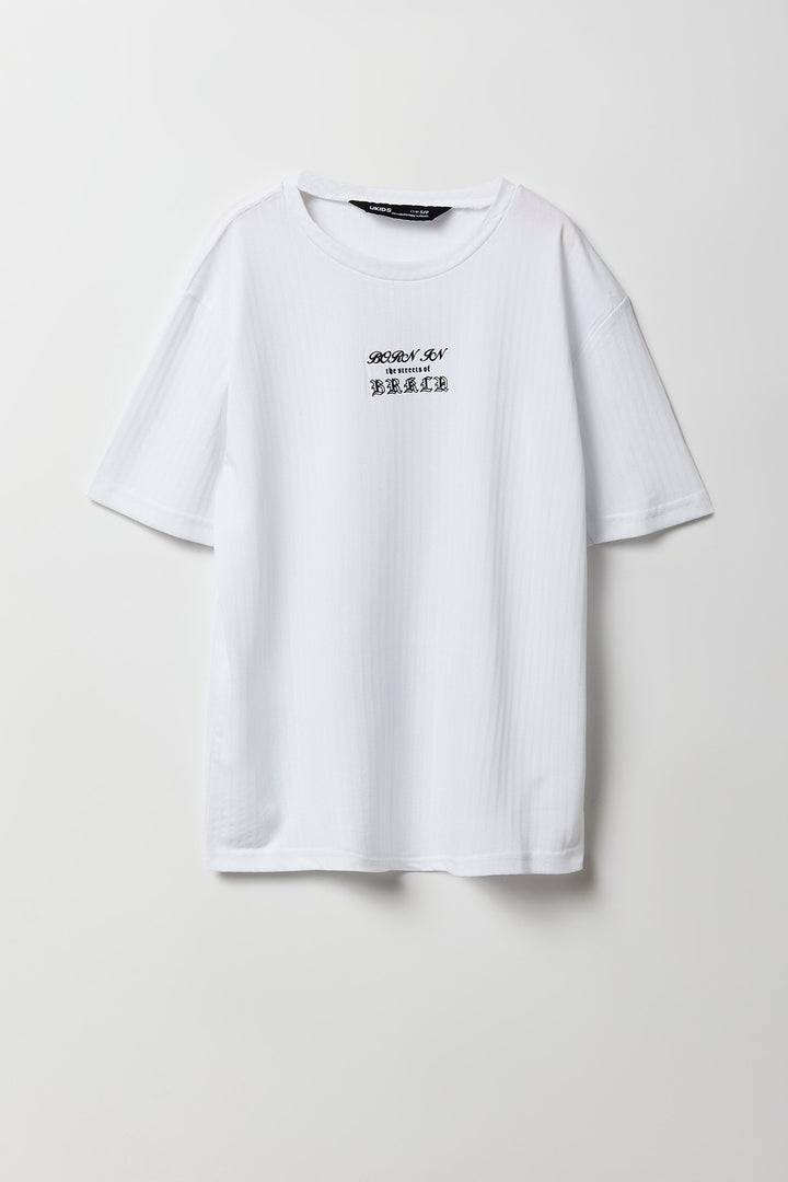 T-shirt texturé à imprimé New York pour garçon