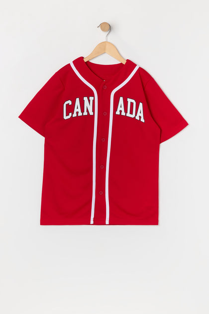 Boys Canada Day Graphic Baseball Jersey