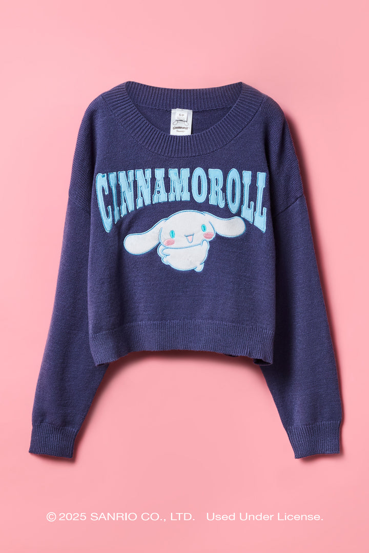 Chandail avec motif brodé Cinnamoroll pour fille