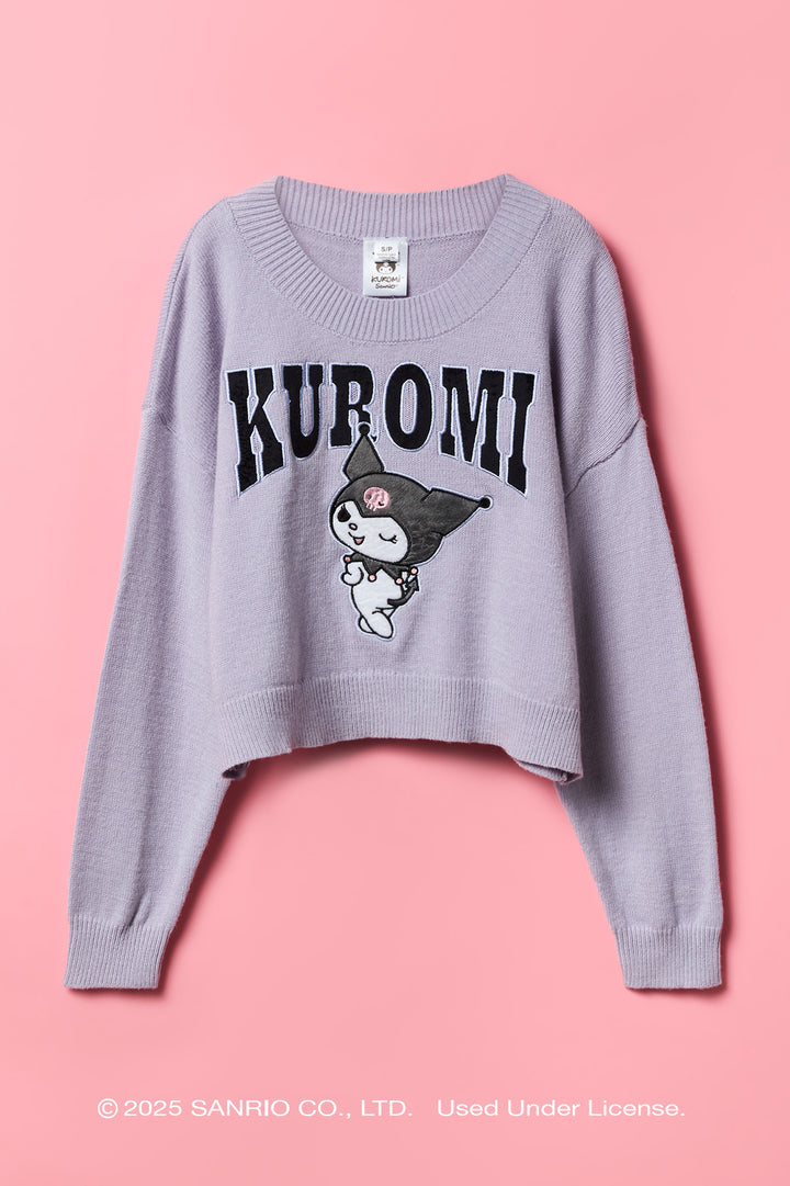 Chandail avec motif brodé Kuromi pour fille