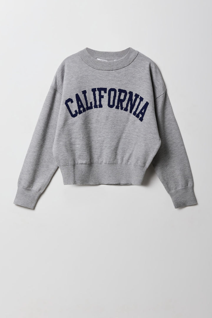 Girls Jacquard Knit Sweater