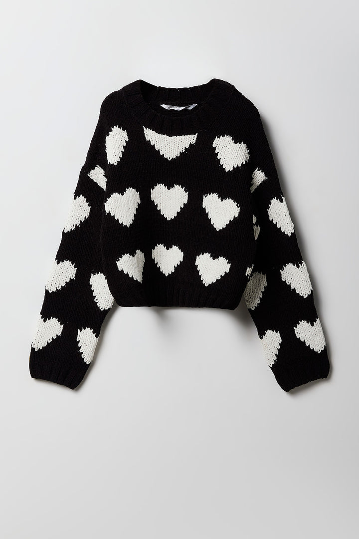 Chandail en tricot jacquard pour filles