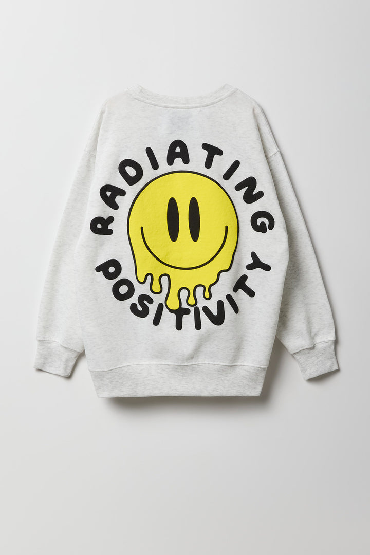 Girls Graphic Oversized Fleece Sweatshirt