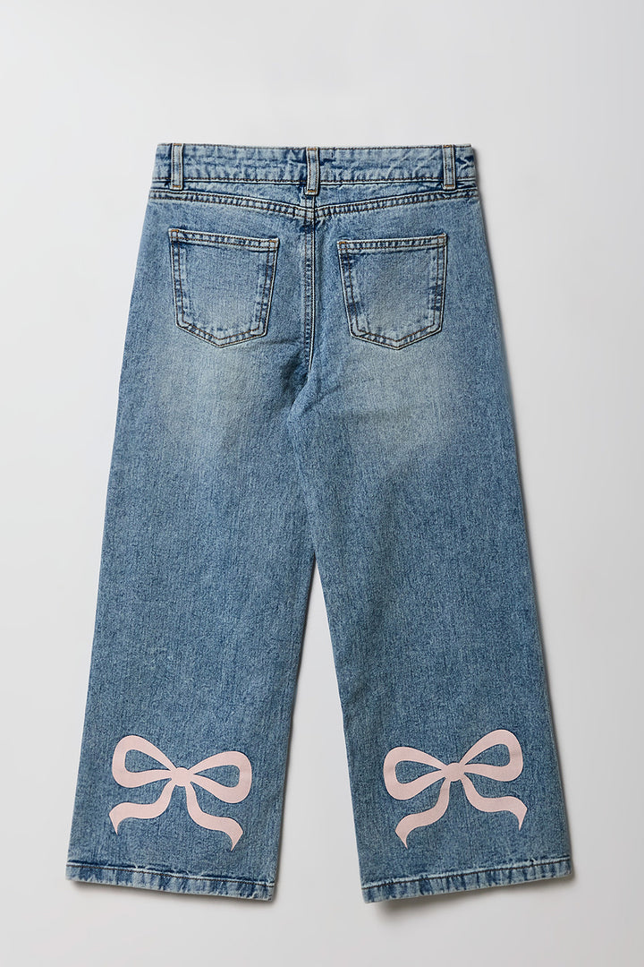 Girls Bow Graphic Skater Jean