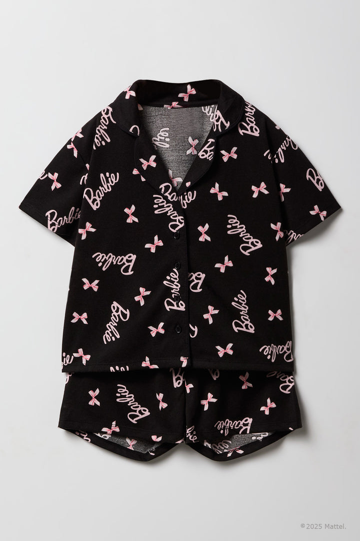 Ensemble-pyjama 2 pièces haut boutonné et short Barbie™ Girls