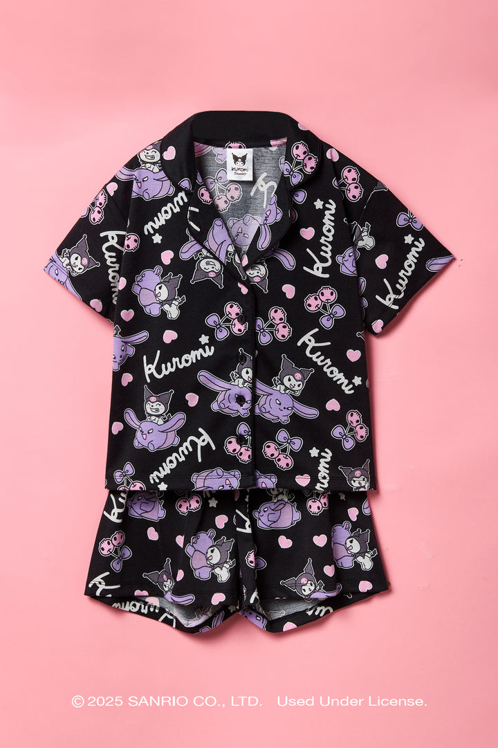 Kuromi™ Girls Top & Short 2 Piece Pajama Set