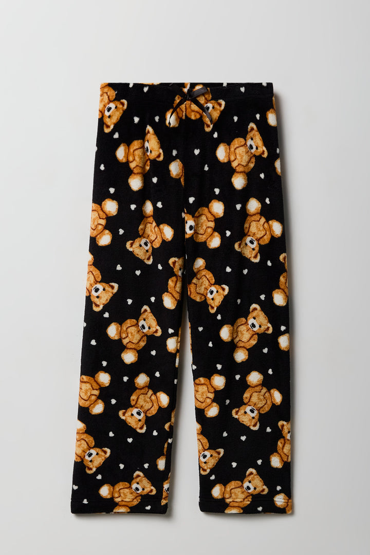 Pantalon de pyjama pelucheux imprimé pour filles