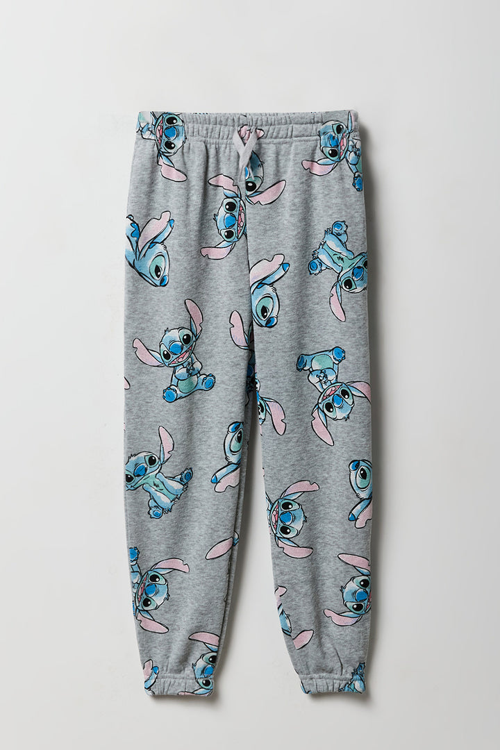 Jogger en molleton à imprimé Stitch pour filles