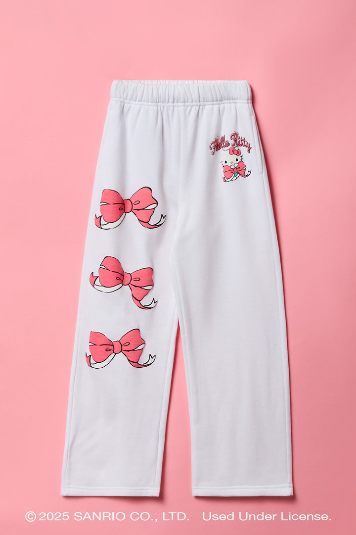 Hello Kitty® Girls Puff Print Wide Leg Sweatpant