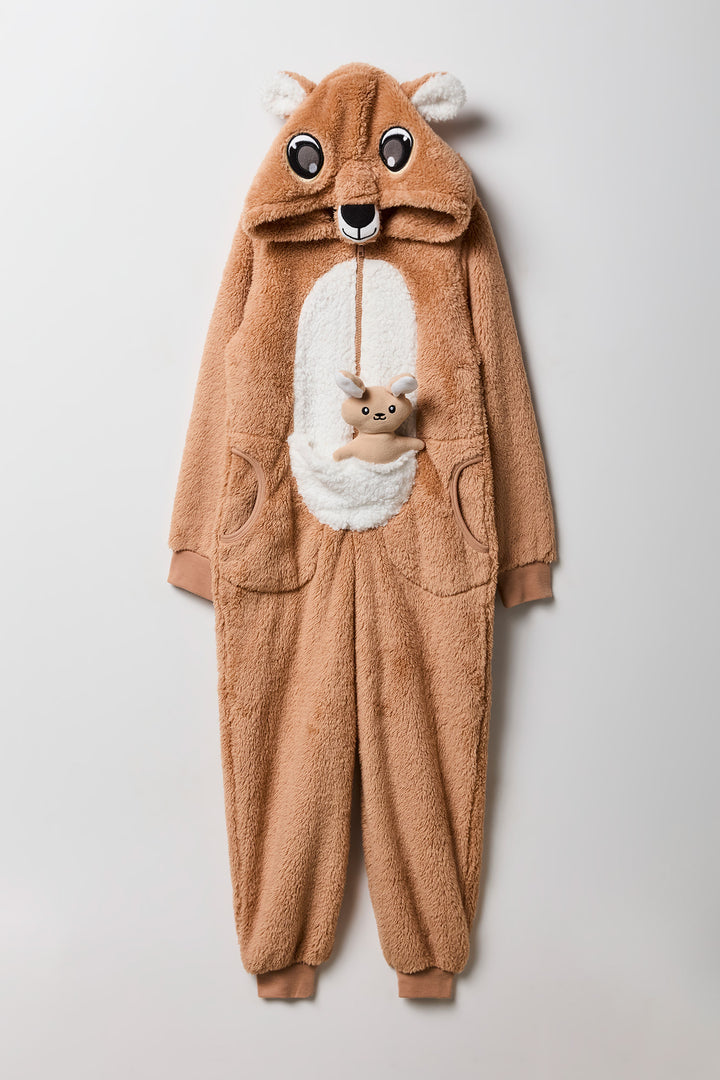 Kids Kangaroo Sherpa 3D Onesie