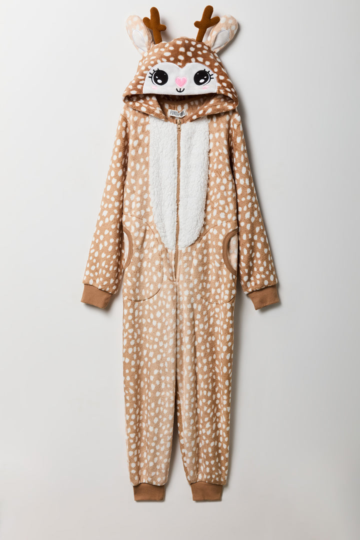 Kids 3D Deer Plush Onesie
