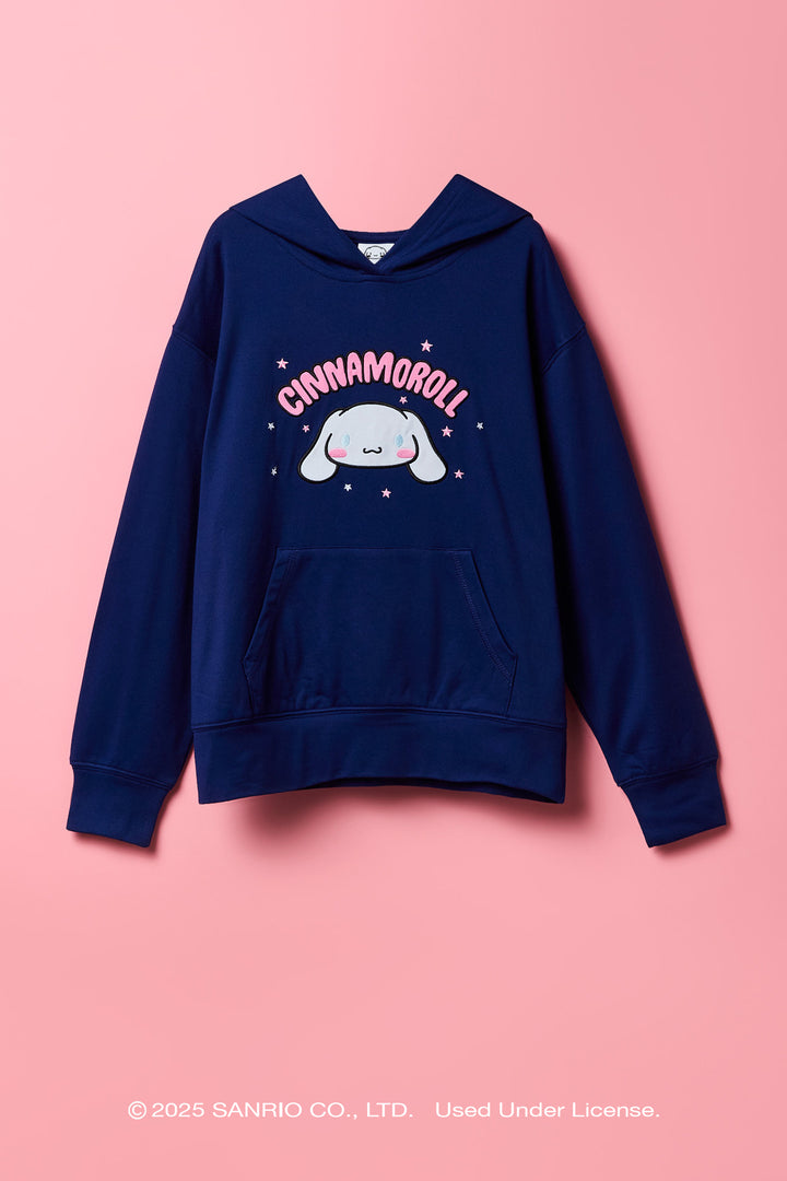 Haut à capuchon en molleton avec motif brodé Cinnamoroll pour fille