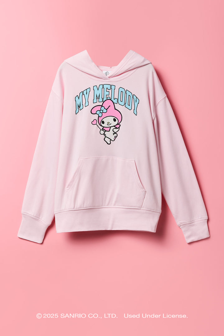 Haut à capuchon en molleton avec imprimé My Melody scintillant pour fille