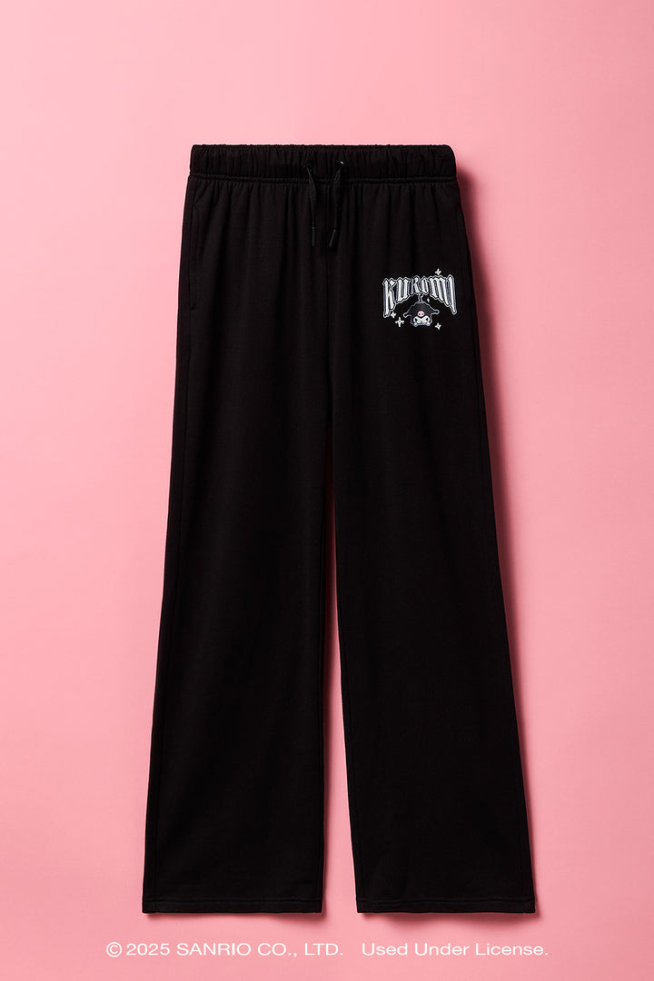 Pantalon d'entraînement en molleton à imprimé Kuromi pour fille