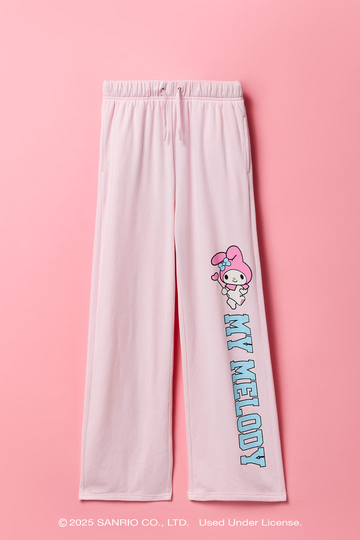 My Melody™ Girls Glitter Graphic Fleece Sweatpant