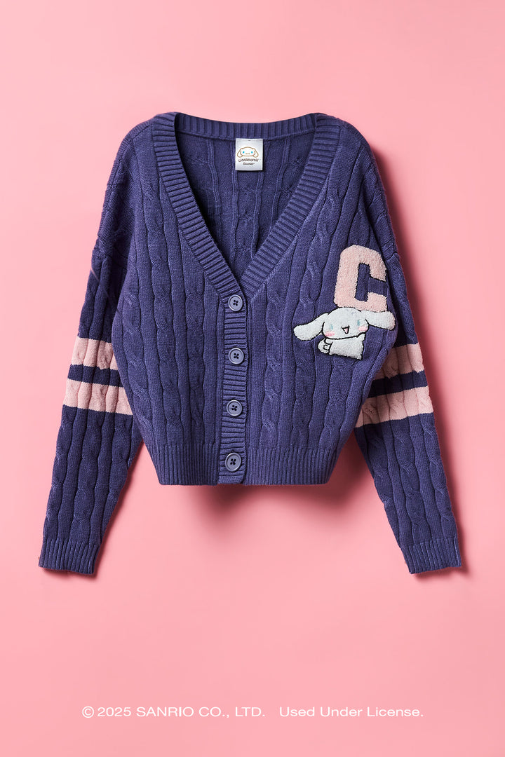 Cinnamoroll™ Girls Cable Knit Cardigan