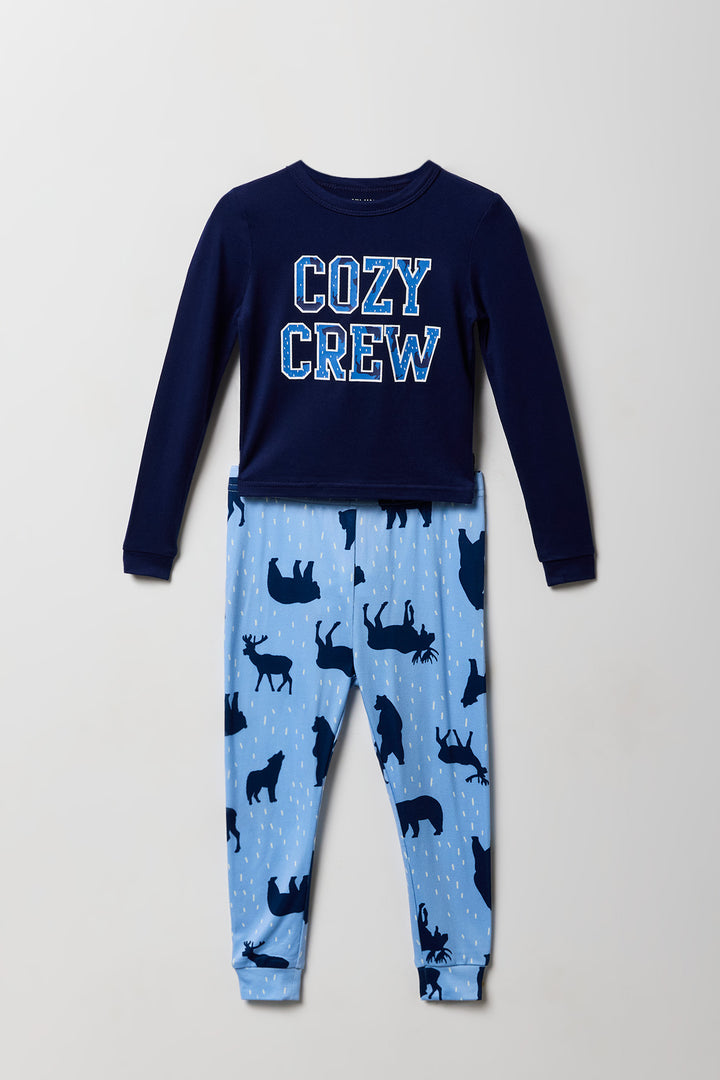 Ensemble deux-pièces Pyjamas de famille à imprimé Cozy Crew pour tout-petit