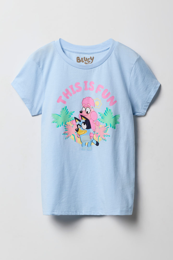 T-shirt à imprimé Bluey This Is Fun pour filles