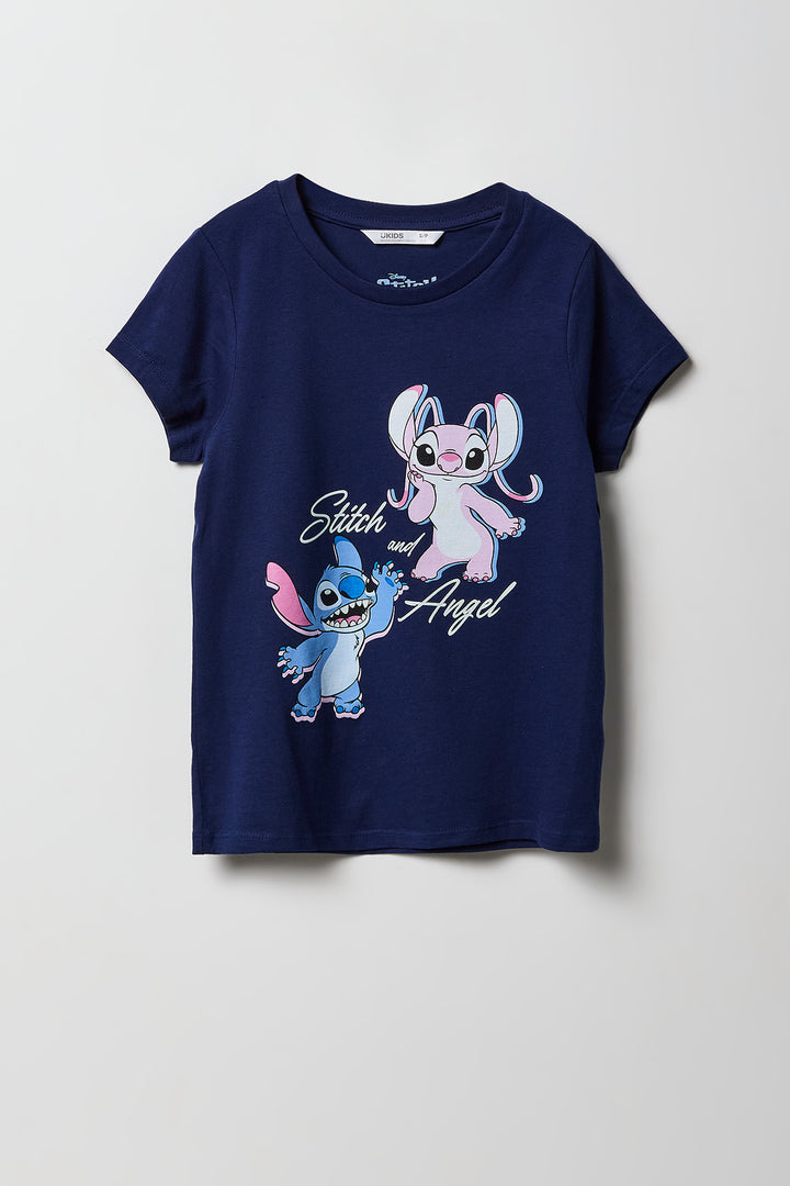 T-shirt à imprimé Stitch & Angel pour filles