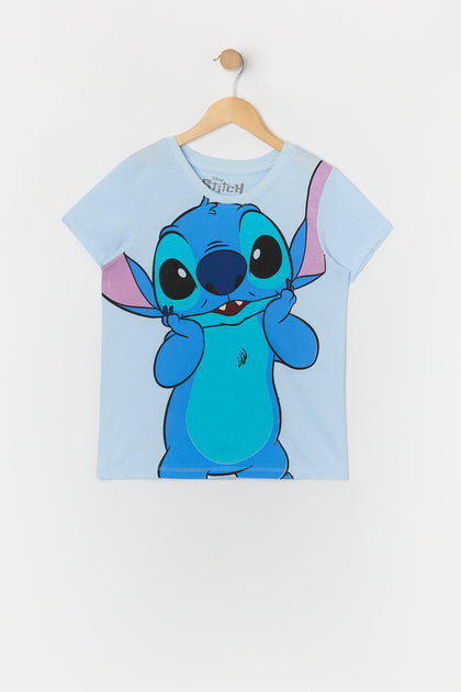 T-shirt à imprimé Stitch pour fille