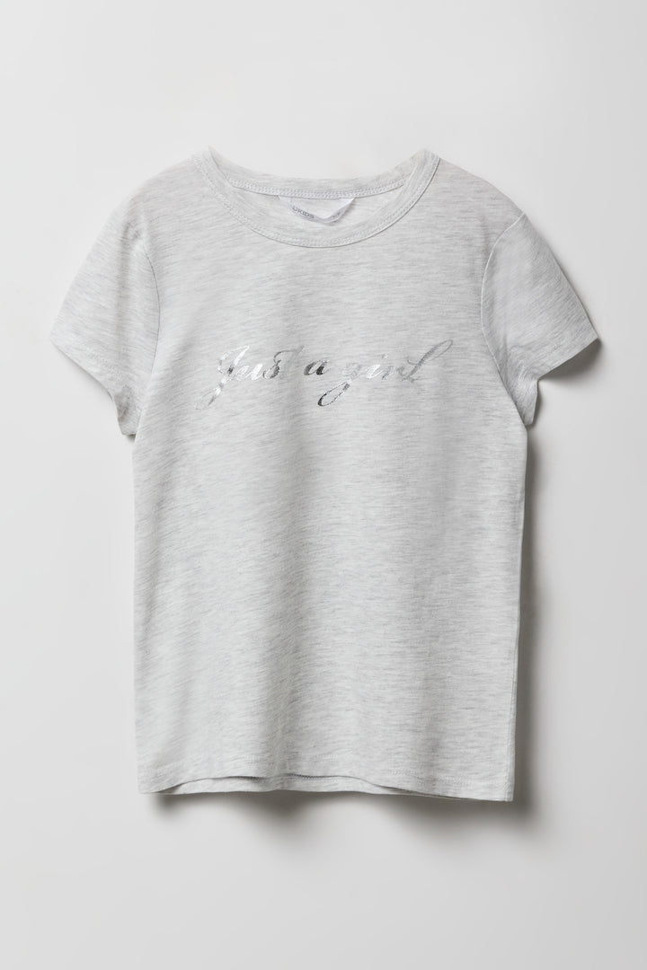 T-shirt à imprimé Just A Girl pour filles