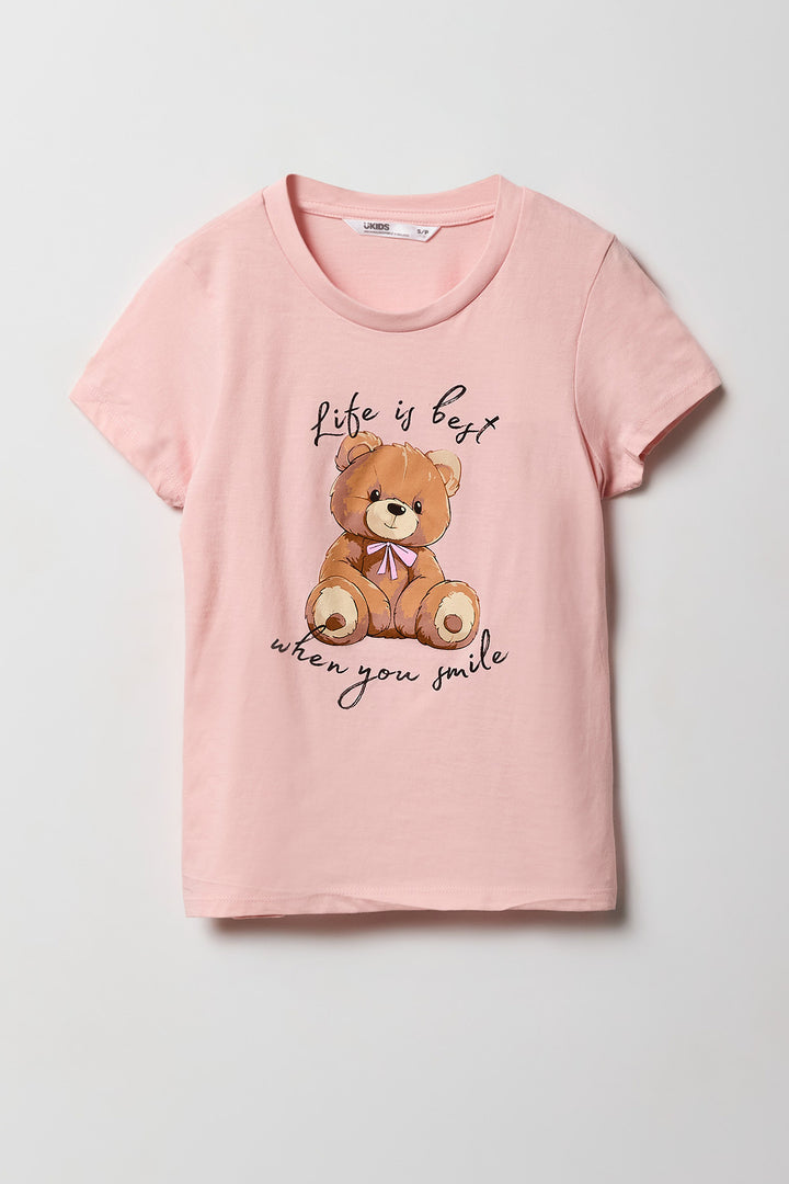 Girls Smile Graphic T-Shirt